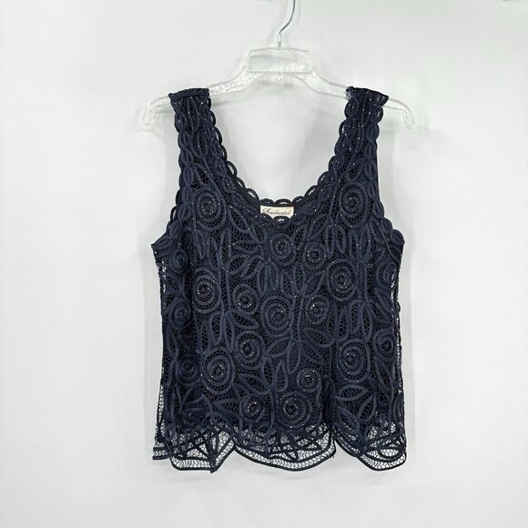 SOULMATES 3 piece set skirt jacket shell silk formal beaded evening graphite L - Picture 10 of 16